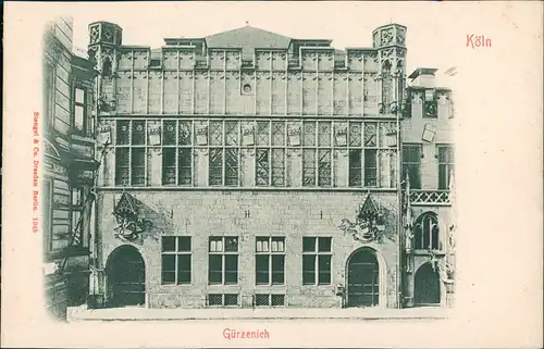 Ansichtskarte Köln Gürzenich Festhalle alte Außen-Ansicht 1900