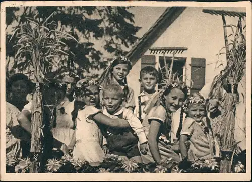 Ansichtskarte  Dank der Jugend Kinder bei der Ernte Contax Recetepan Film 1937