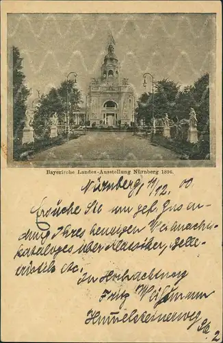 Nürnberg Bayerische Landes Ausstellung 5 Pf. Ganzsachen Postkarte 1900/0000