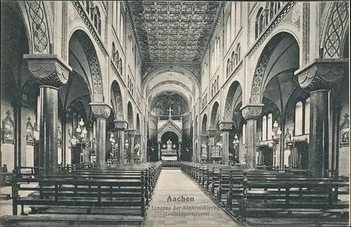 Ansichtskarte Aachen Alphonskirche Inneres Lothringerstrasse 1906