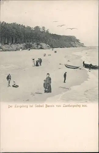 Ansichtskarte Bansin-Heringsdorf Usedom Langeberg vom Landungssteg 1905