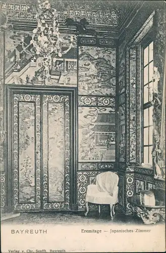 Ansichtskarte Bayreuth Eremitage - Japanisches Zimmer 1908