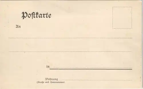 Friedrichroda Strassen Partie am Kirchplatz, Häuser-Zeile & Kirche 1902