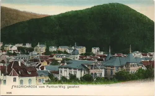 Friedrichroda Stadtteilansicht Panorama vom Perthes-Weg gesehen 1900