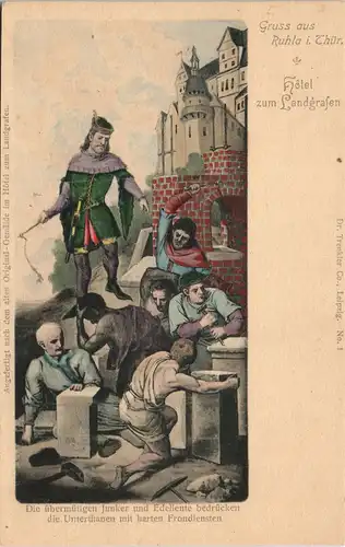 Ruhla Hotel Zum Landgrafen, übermütige Junker & Edelleute 1900