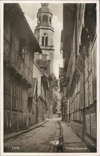 Ansichtskarte Celle Kalandgasse Strassen Partie alte Wohnhäuser 1920