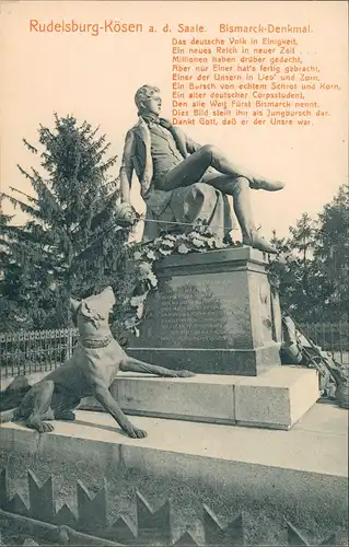 Saaleck-Bad Kösen Rudelsburg a.d. Saale, Bismarck-Denkmal (Monument) 1910