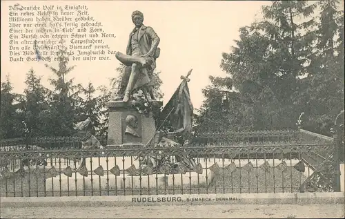 Saaleck-Bad Kösen Rudelsburg Partie am Bismarckdenkmal Bismarck-Denkmal 1909