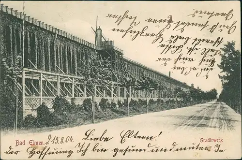 Bad Salzelmen-Schönebeck (Elbe) Gradierwerk in Bad Elmen, Strassen Partie 1904