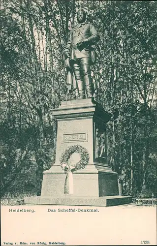 Ansichtskarte Heidelberg Das Scheffel-Denkmal 1900