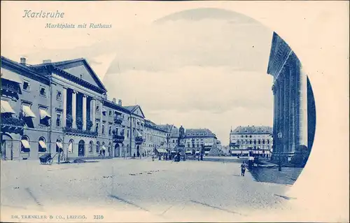 Marktplatz Rathaus Strassen Partie, Blaudruck
