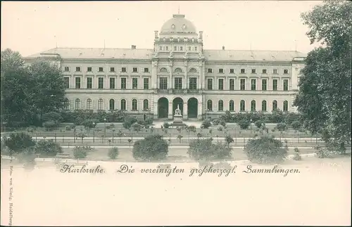 Ansichtskarte Karlsruhe Die vereinigten großherzoglichen Sammlungen 1900