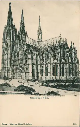 Ansichtskarte Köln Kölner Dom 1909