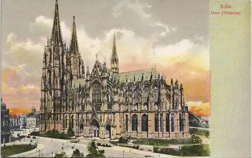 Ansichtskarte Köln Kölner Dom - Straßen 1912