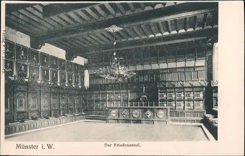Ansichtskarte Münster (Westfalen) Friedenssaal Rathaus 1900