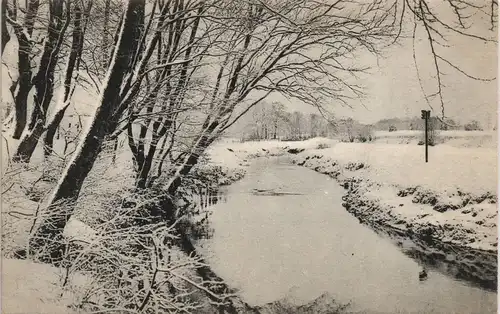 Ansichtskarte .Niedersachsen Haide im Winter 1907