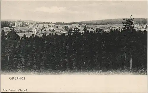 Ansichtskarte Oberhof (Thüringen) Panorama-Ansicht mit Thüringer Wald 1900