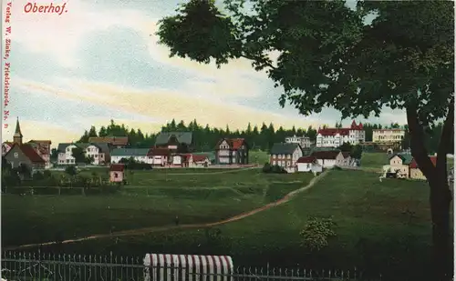 Oberhof (Thüringen) Stadtteilansicht Panorama-Blick auf Wohnhäuser 1900