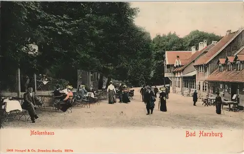 Ansichtskarte Bad Harzburg Molkenhaus - Restauration belebt 1902