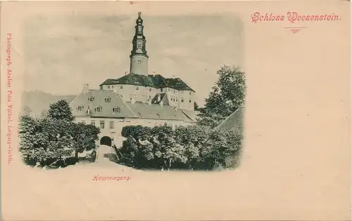 Weesenstein (Müglitz) Schloss Weesenstein Gesamtansicht 1905