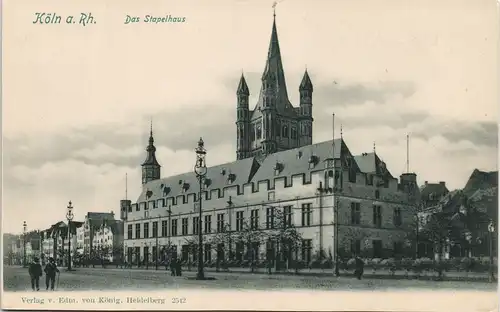 Ansichtskarte Köln Straßen Partie am Stapelhaus 1900