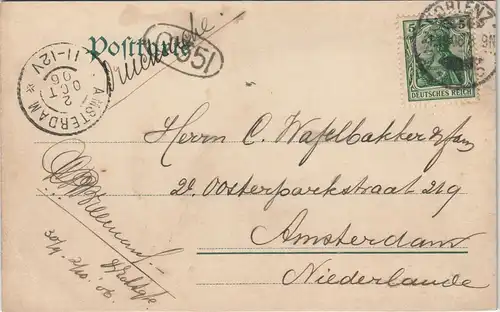 Koblenz Panorama-Ansicht der Schiffsbrücke Rhein Brücke 1906/1904