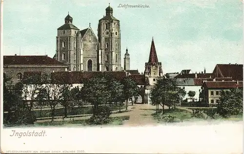 Ansichtskarte Ingolstadt Liebfrauenmünster, Kirche, Panorama-Ansichten 1900
