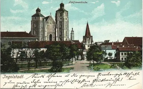 Ansichtskarte Ingolstadt Panorama-Ansichten Liebfrauenkirche, Münster 1900