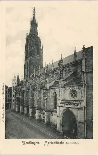 Ansichtskarte Reutlingen Marienkirche - Südseite 1905