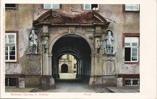 Ansichtskarte Höxter (Weser) Schloß Kloster Corvey - Eingang 1906
