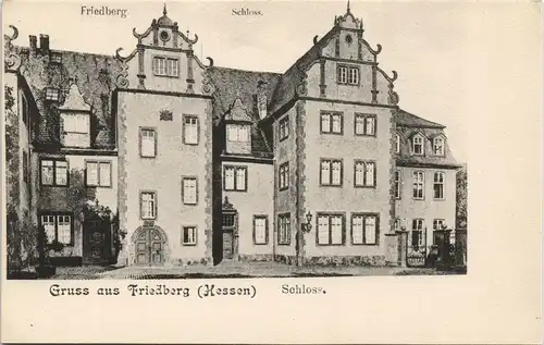 Ansichtskarte Friedberg (Hessen) Schloß 1908