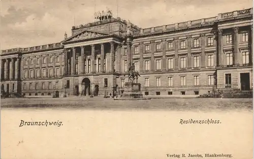 Ansichtskarte Braunschweig Schloss Denkmal 1908