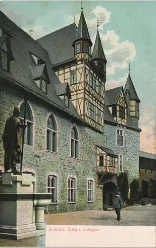 Ansichtskarte Burg an der Wupper-Solingen Schloss Burg - Hof 1908