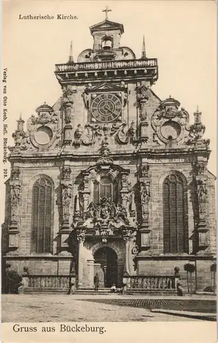 Ansichtskarte Bückeburg Lutherische Kirche . Eingang 1907