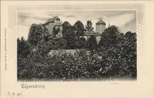 Ansichtskarte Elgersburg Schloss Elgersburg 1901 Passepartout