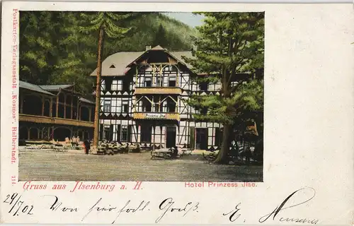 Ansichtskarte Ilsenburg (Harz) Hotel Prinzess Ilse 1902