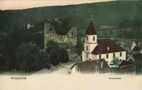 Ansichtskarte Pforzheim Weissenstein 1904