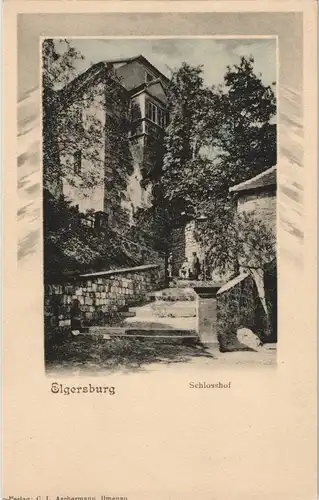 Ansichtskarte Elgersburg Schloss Elgersburg 1911 Passepartout