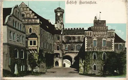 Litho AK Hartenstein (Sachsen) Schloss Hartenstein Gesamtansicht 1900