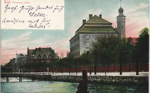 Kiel Königliches Schloß Schloss Ansicht (Castle Postcard) 1904