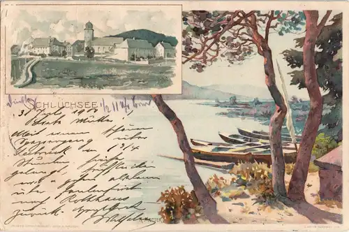 Ansichtskarte Schluchsee Schluchsee Landschaft Künstlerkarte 1900