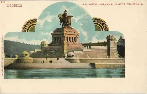 Ansichtskarte Koblenz PROVINZIAL-DENKMAL KAISER WILHELM I. 1900