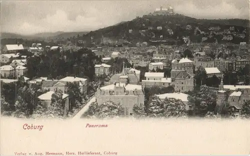 Ansichtskarte Coburg Verschneite Stadt Straßenpartie 1908