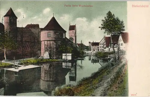 Ansichtskarte Dinkelsbühl Partie beim Woernitzthor 1905