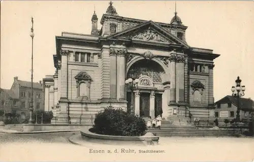 Ansichtskarte Essen (Ruhr) Theater Stadttheater Gebäude Gesamtansicht 1900