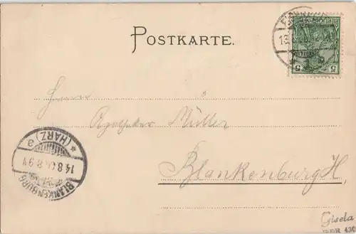 Ansichtskarte Eisenach Burghof - Künstlerkarte 1900