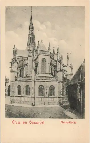 Ansichtskarte Osnabrück Partie an der Marienkirche 1908