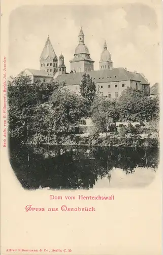 Ansichtskarte Osnabrück Herrenteichswall und Dom 1907