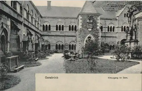 Ansichtskarte Osnabrück Dom St. Peter Kreuzgang im Dom 1903