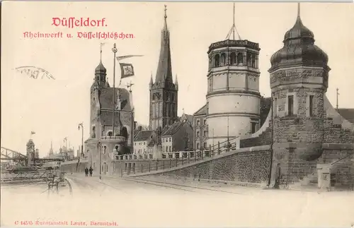 Ansichtskarte Düsseldorf Rheinwerft - Straße 1903